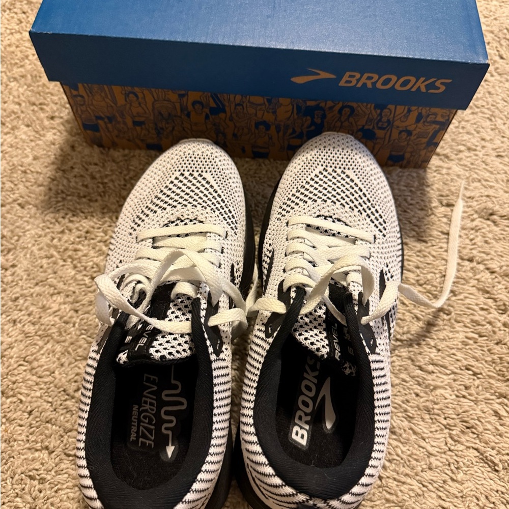 Brooks White and Black Sneakers